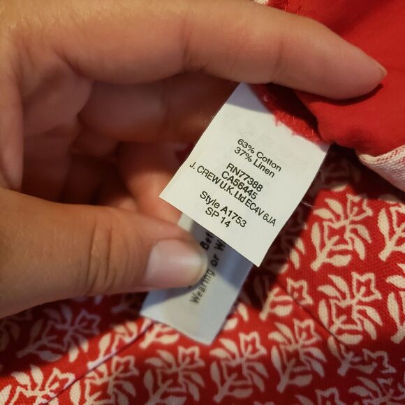 Madewell Deck Shorts in Tulip Tree Size 12 Style A1753 Summer linen Blend Floral - Picture 7 of 8